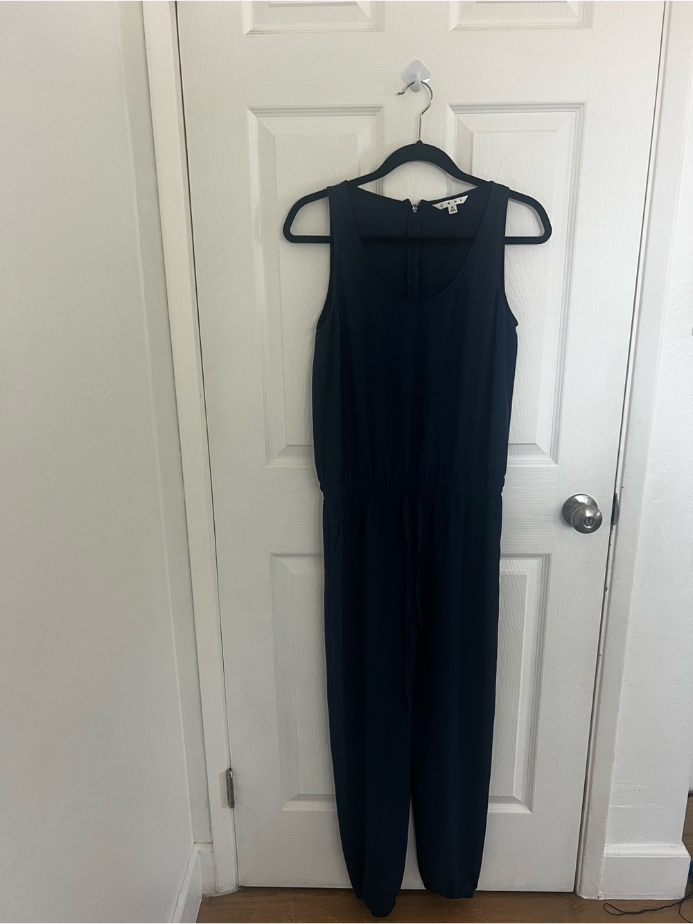 CAbi Navy Sleeveless Jumpsuit